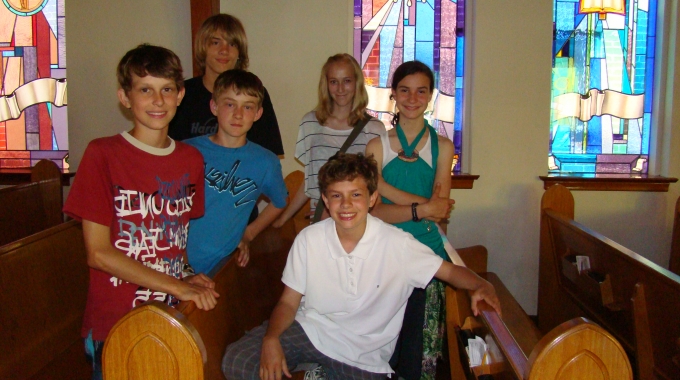 Confirmation Class At Martin Luther Church -group Casual