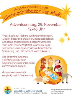 2015 MLK WeihnachtsBazaar 29Nov -12-16Uhr