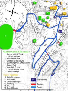 Sidrabene Retreat Centre -map