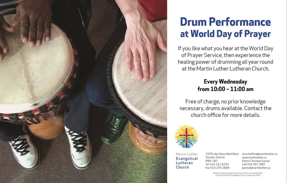 2018 Drumming Wednesdays 10-11am