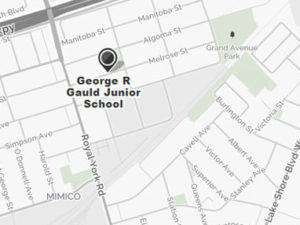 Map to George R. Gauld Junior Schoolyard 2018