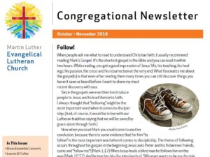 Oct-Nov 2018 Congregational Newsletter