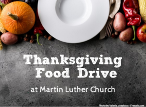 Thanksgiving Food Drive at MLC