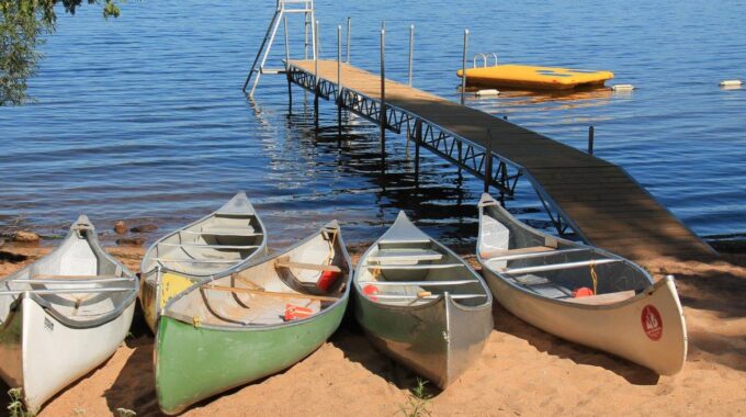 Camp Lutherlyn Dock And Canoes