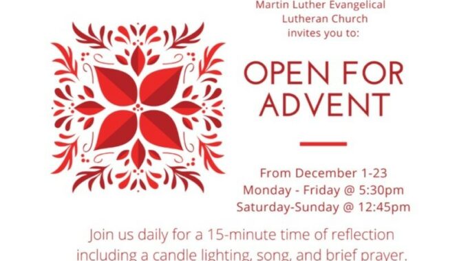 2019 Open For Advent Poster