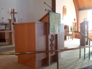 Empty Pulpit at Martin Luther Church 2020 Seeking New Pastor