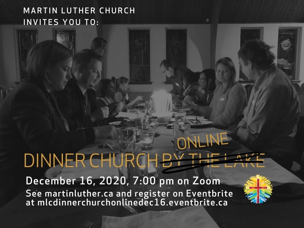 Dinner Church Invitation poster for Dec 16 -2020