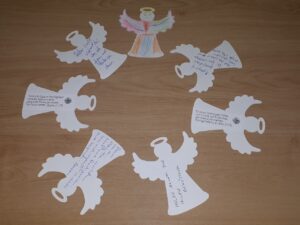 2020 White paper Angel Ornaments recd back in postal mail