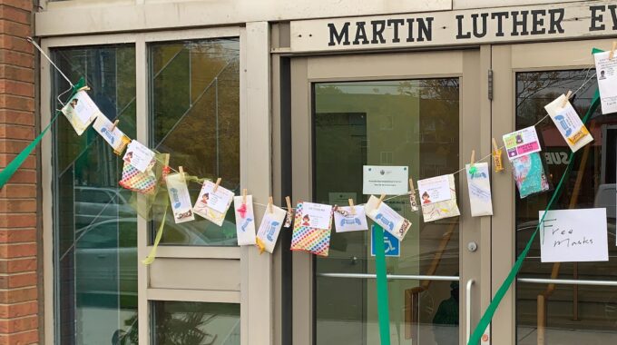 2020 Masks For Good On A Line At Front Door
