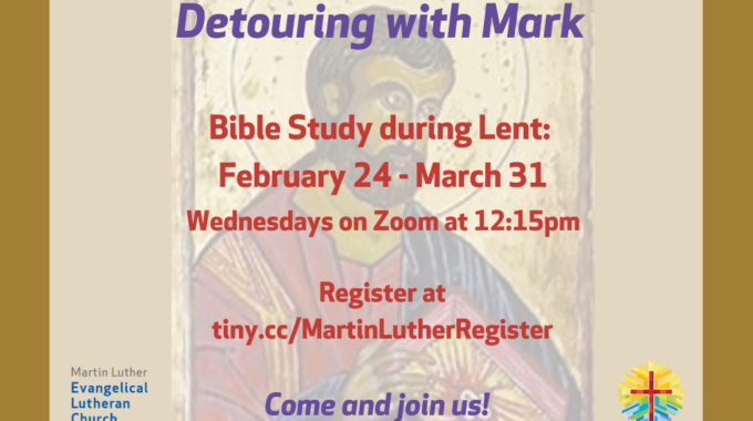 Bible Study Detouring With Mark Invite Poster