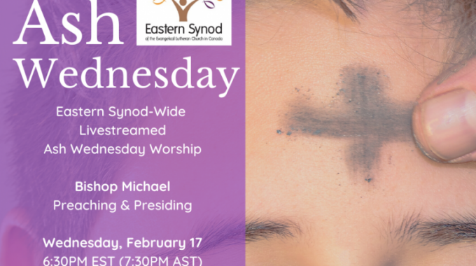 Eastern Synod 2021 Ash Wednesday Poster