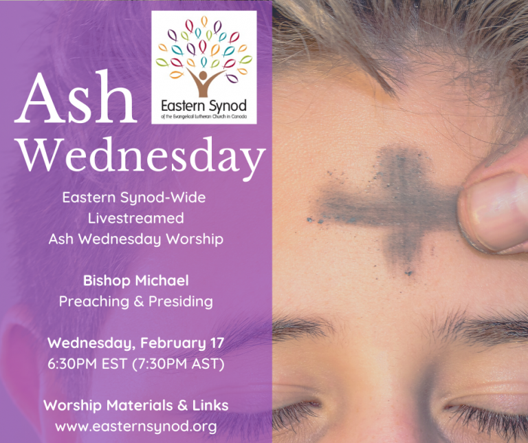 Eastern Synod 2021 Ash Wednesday Poster
