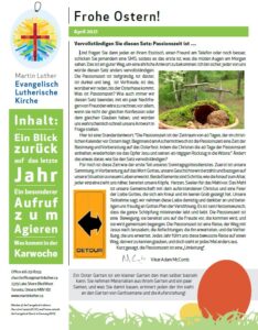 Gemeindebrief fuer Ostern 2021 -foto front page