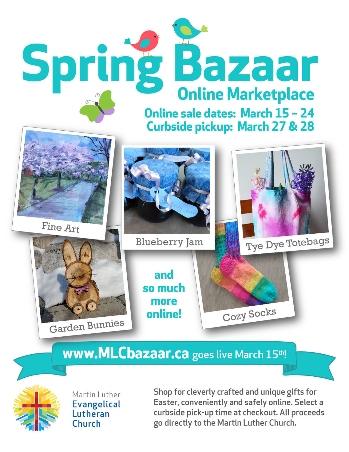 Shop online at our Spring Bazaar & support MLC LIVE at https