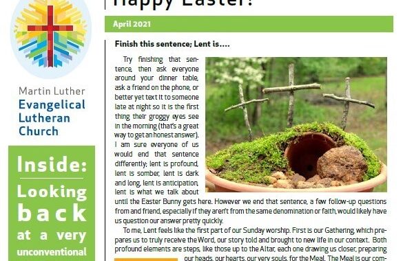 Newsletter For Easter 2021 Photo Of Front Page (4x3)