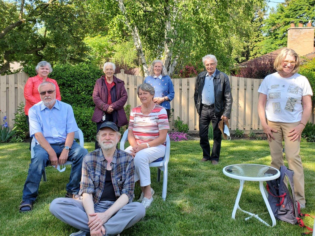2021 Visiting Ministry Team Meeting Backyard June