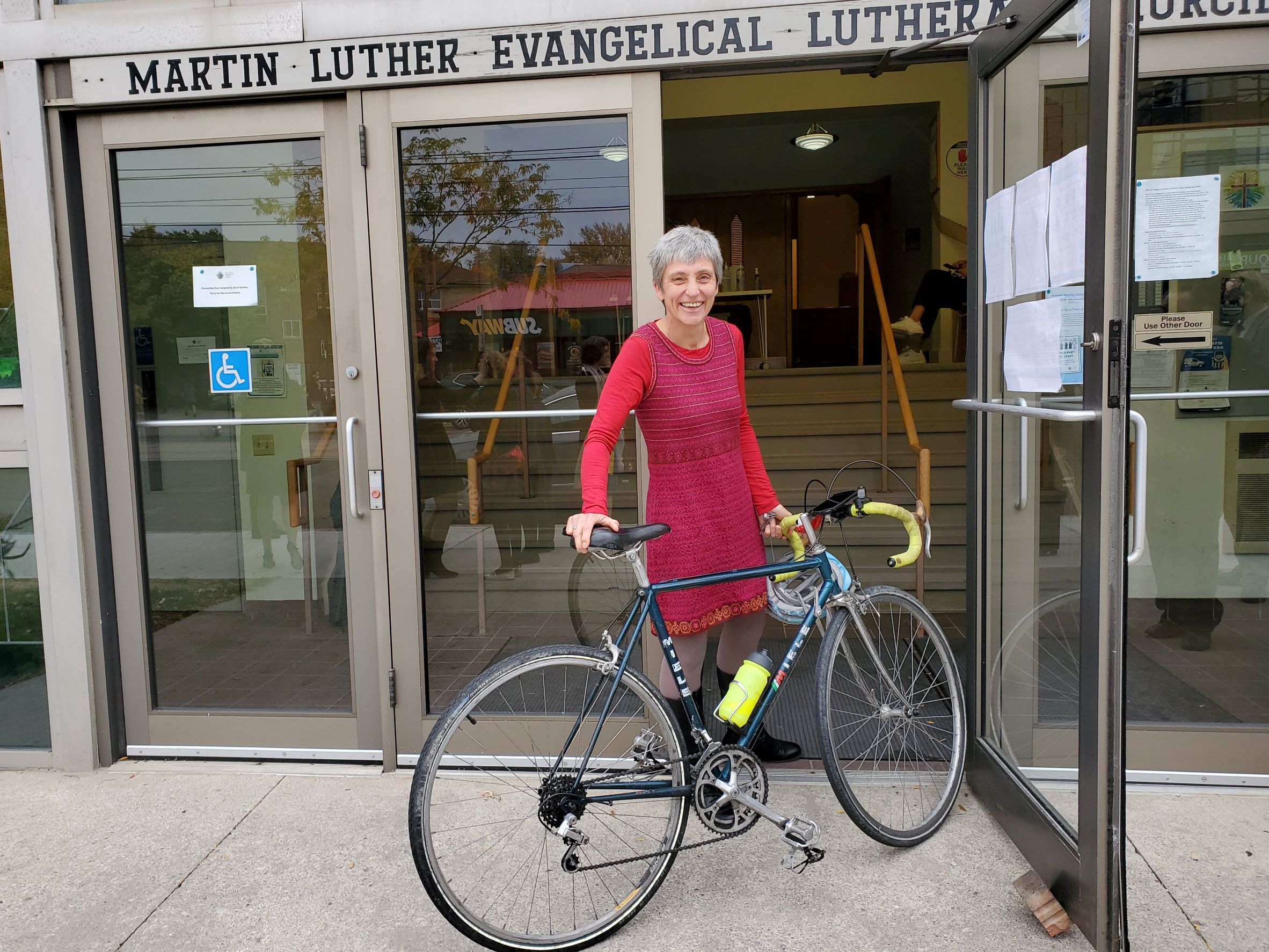 Iris Schweiger With Bicycle At Confirmation 2020