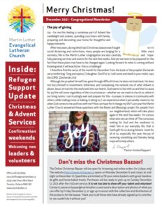 2021 Christmas newsletter - full blog