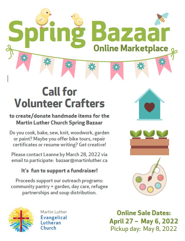2022 Spring Bazaar Volunteers Needed Poster_v2