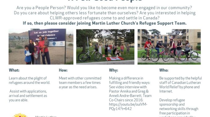 2022 Refugee Support Volunteers Wanted Flyer