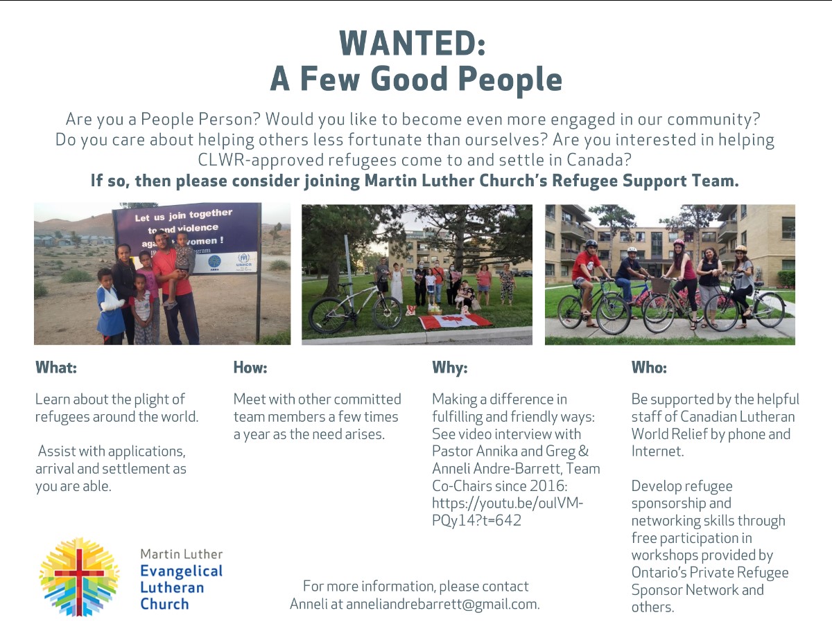 2022 Refugee Support Wanted Flyer