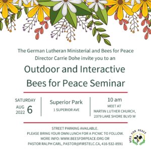 2022-08-06 Bees for Peace Seminar Invitation