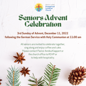 2022 MLC Seniors Advent Celebration