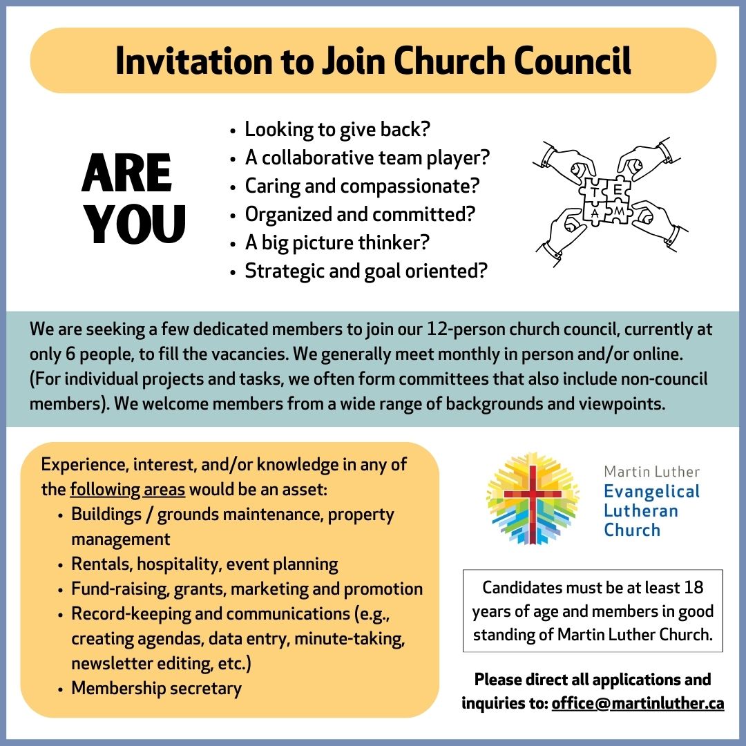 2023 Church Council Invitation