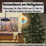 HEILIGABEND - 17 Uhr Deutscher Gottesdienst und 18.30 Uhr Englischer Gottesdienst. Beide mit Kirchenchor. (Vikarin Alice Rothgordt)