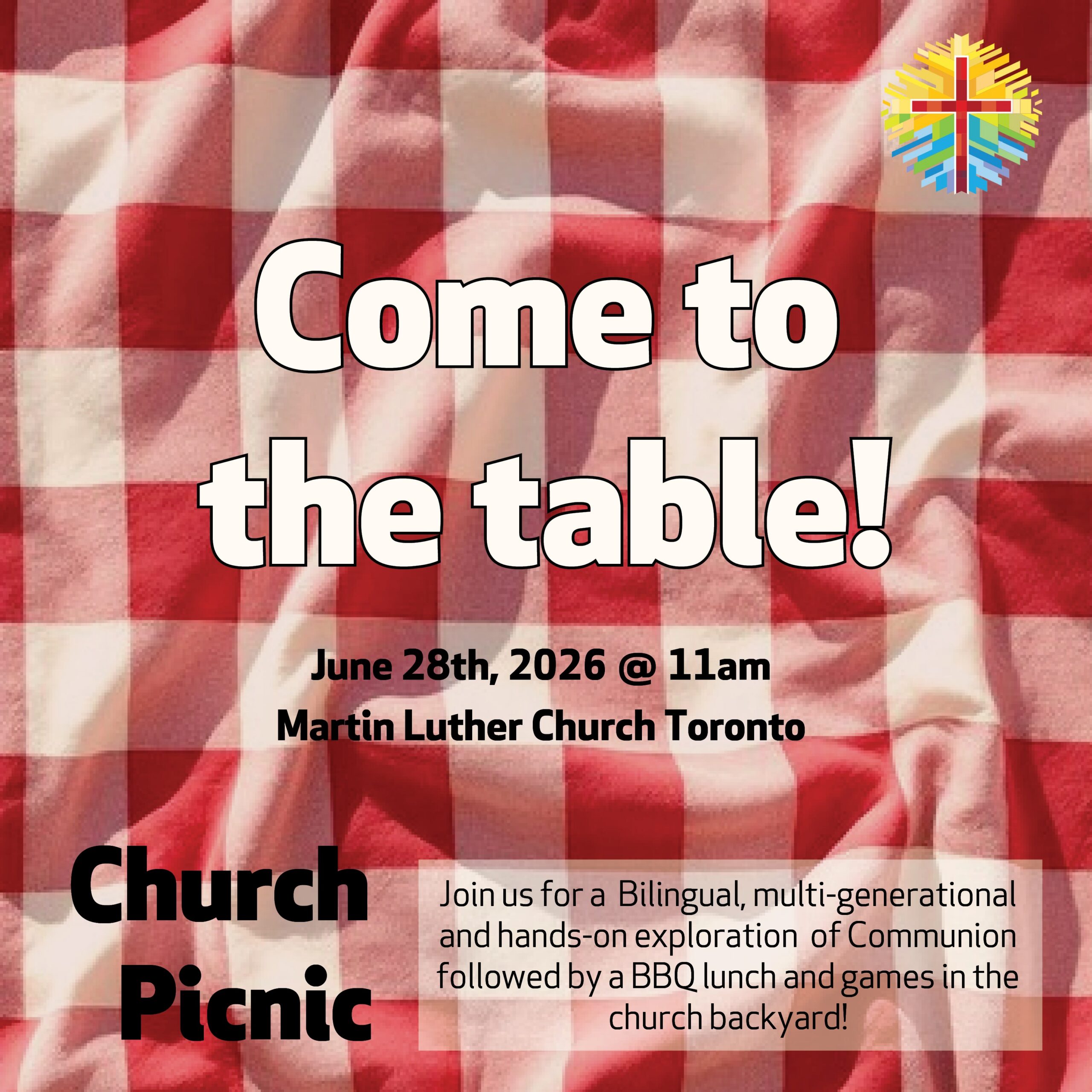 Monthly Worship Schedules and events notices for Martin Luther Evangelical Lutheran Church